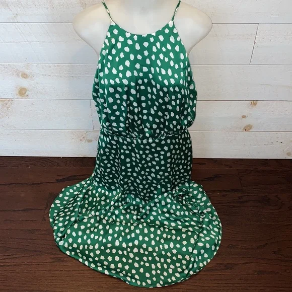Betsey Johnson Green Polka Dot Dress - Picture 2 of 5